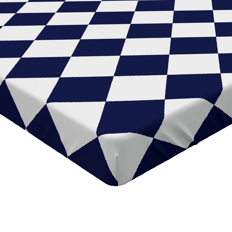 Microfiber Geometric Fitted Sheet, Twin Fitted Sheet