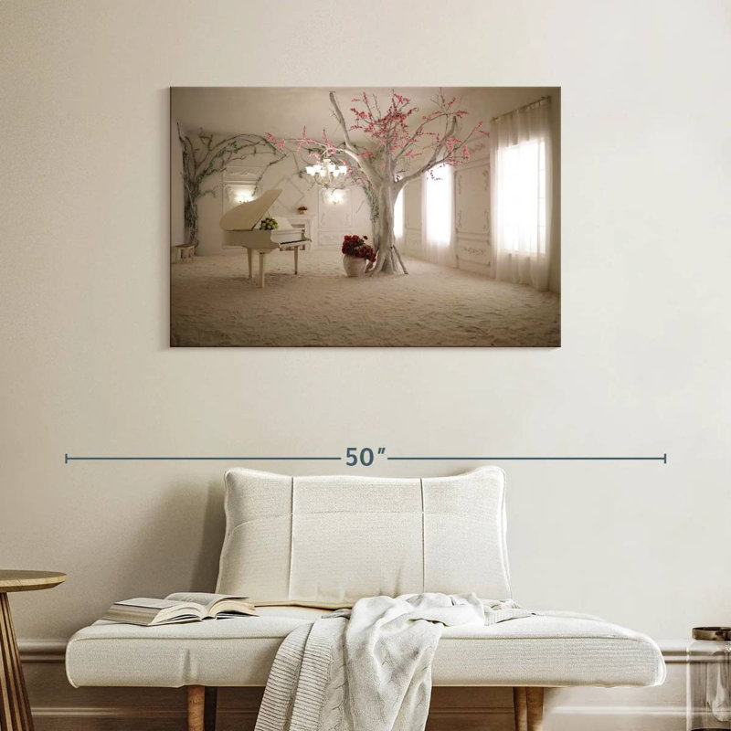 Abarca Spring Themed Piano Room, 26" H x 39" W