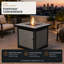 Square Concrete Propane Smokeless Fire Pit Table