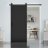 JUBEST 36inx84in. Fully Assembled Laminated Black MDF Sliding Barn Door With Hardware Kit