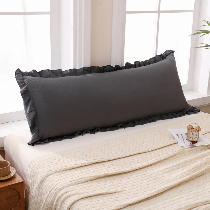 Housse de coussin gris foncé 20x54invers, Gris foncé