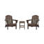 Chaise Adirondack pliante en plastique pour 2 personnes avec table Vinnie-812154960
