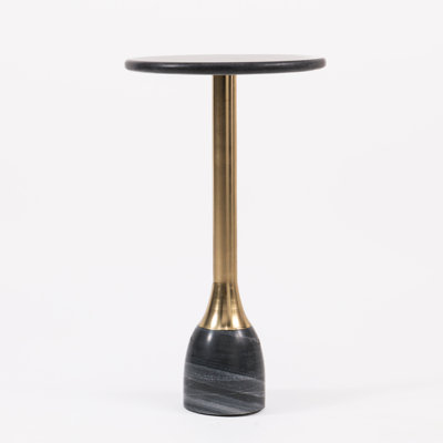 Modern Marble Top Drink Table with Pedestal