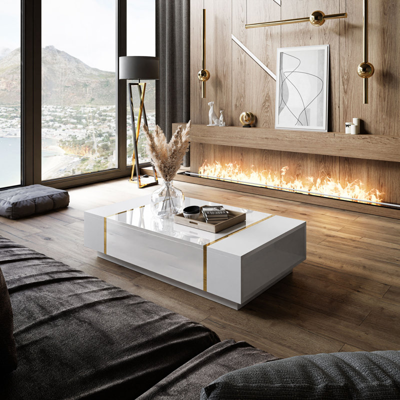 Academy coffee table, White