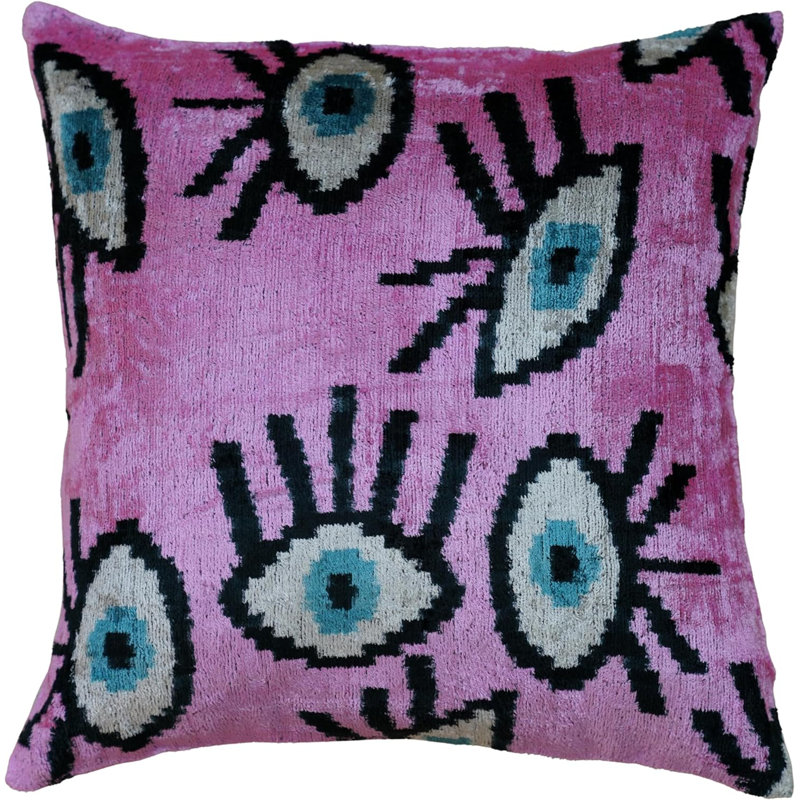 Velvet Throw Pillow, Pink