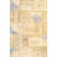 Wool Patchwork Area Rug in Breaker Bay/Beige