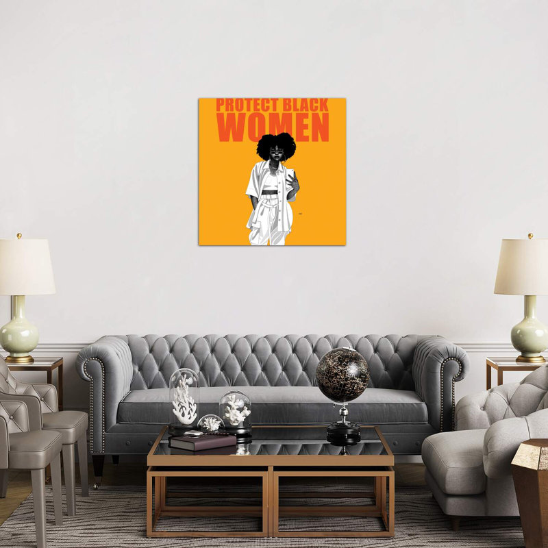 Protect Black Women by Ohab TBJ - Wrapped Canvas Print, 93.98 cm H x 93.98 cm W x 3.175 cm D