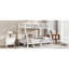 Lit superposé simple au dessus d'un lit double en métal blanc, adolescents, structure, réduction du bruit, option de rangement sous le lit, peu encombrant, revêtement, facile à assembler, couleur stable, fabrication, sommeil,