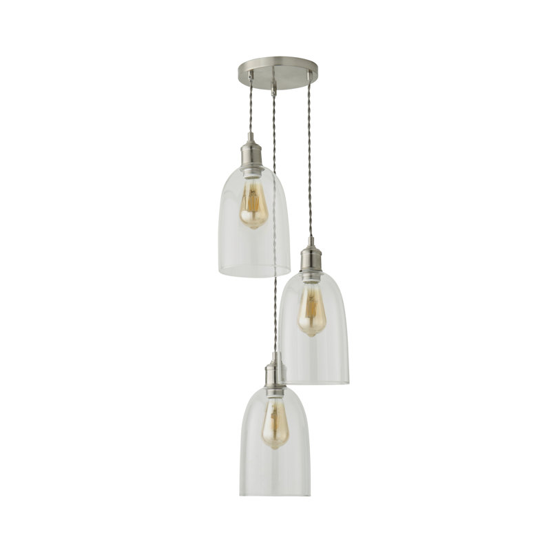 3 - Light Pendant, Silver, Chrome