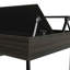 Table basse à plateau relevable Chester avec rangement dissimulé, espresso carbone
