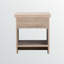 1 tiroir et 1 tablette Yarrow avec table de chevet au fini gris et brun clair, H 16,77 po x l 15,61 po x P 15,61 po