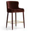 Tabouret de comptoir à oreilles 26,5 po avec repose-pieds doré Chenille-250231490