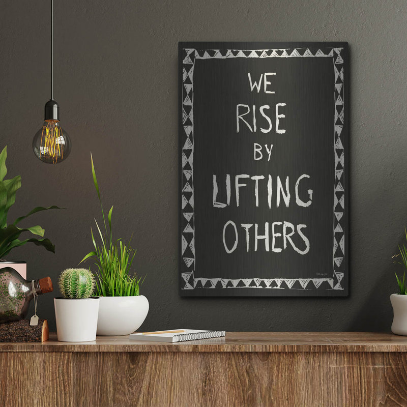  «We Rise By Lifting d'autres» par Stellar Design Studio, art mural en métal, 12 po x 16 po, H 16 po x l 12 po