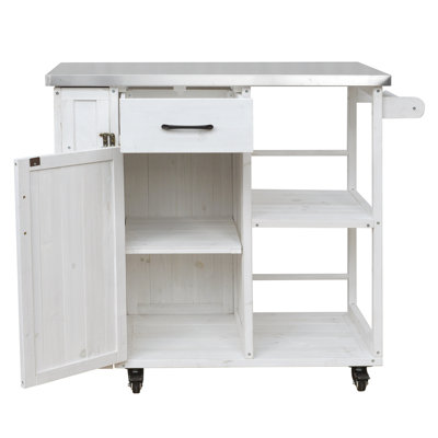 Outdoor Grill Cart With Stainless Top