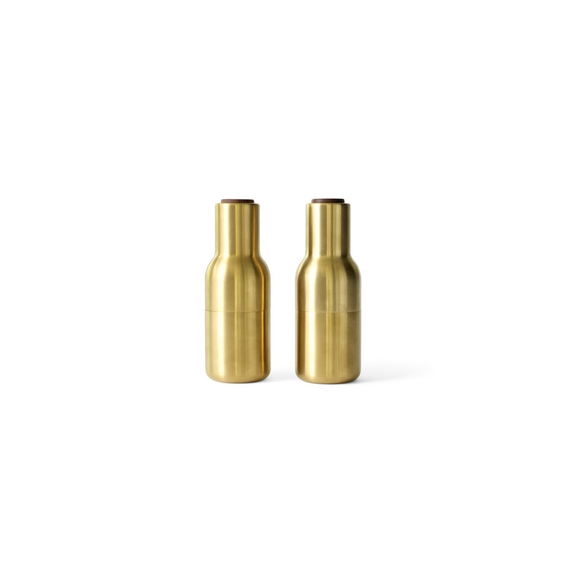 Salt & Pepper Mill Set, Brushed Brass