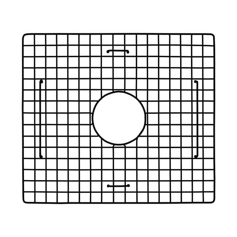 Grille d'évier 17,25 po x 15,25 po, Noir mat