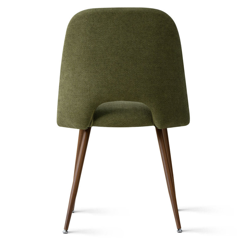 Ensemble de 4 chaises de salle à manger avec dossier ajouré vert olive, 4, Vert