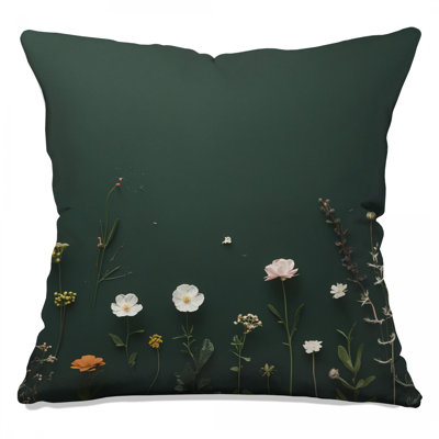 Assorted Wildflowers Arrangement Double Sided Throw Pillows