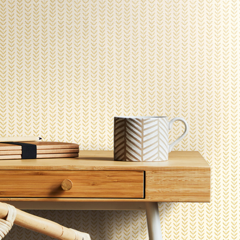Cipriano 10m x 50cm Matte Wallpaper Roll, Yellow