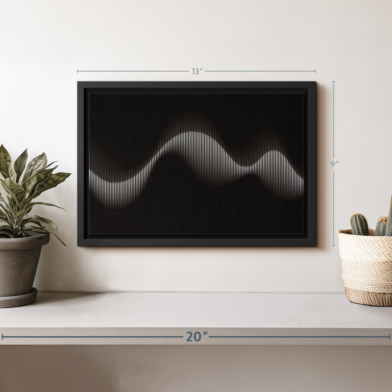 Art mural abstrait onde sonore, H 9 po x l 13 po