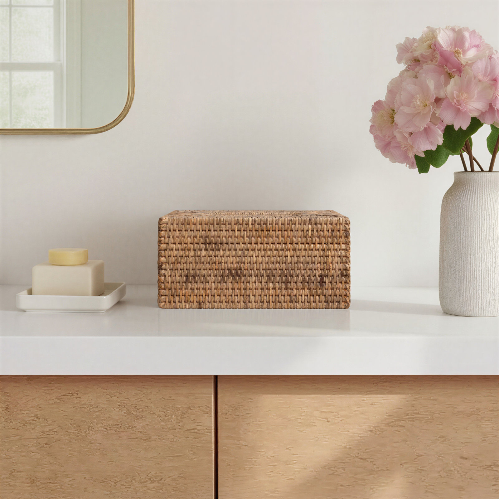 Bathroom Storage Container, Brown