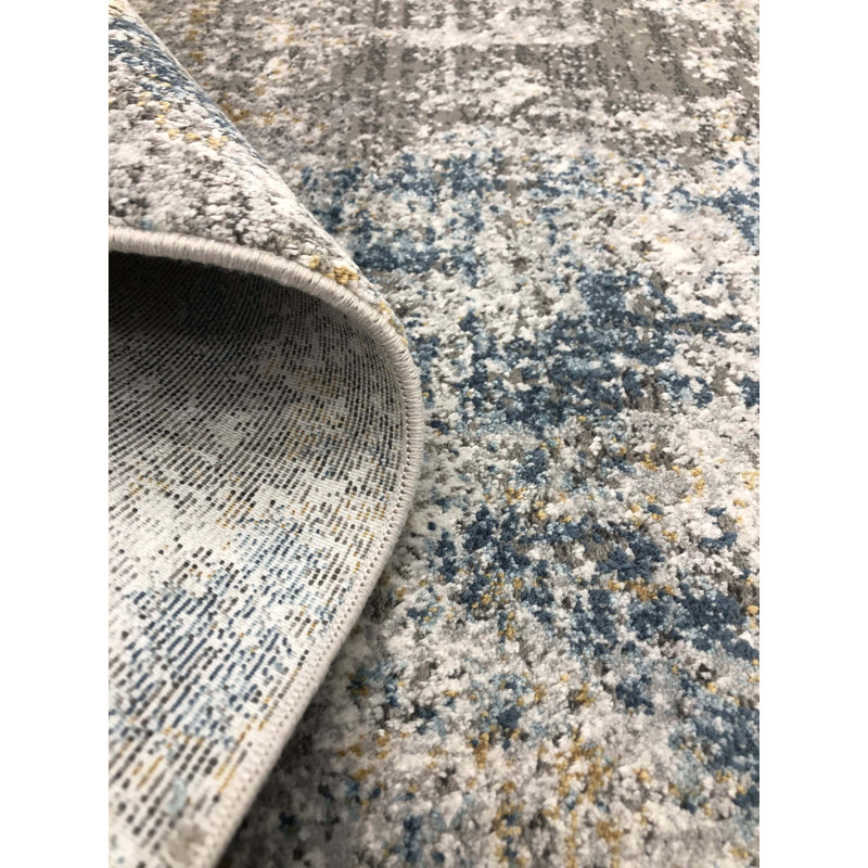 Tapis marocain en viscose / polyester tissé à la machine marocain, Rectangle 5 pi 5 po x 7 pi 7 po