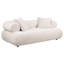 Ensemble canapé et fauteuil d'appoint Eskola 2 pièces en chenille ivoire