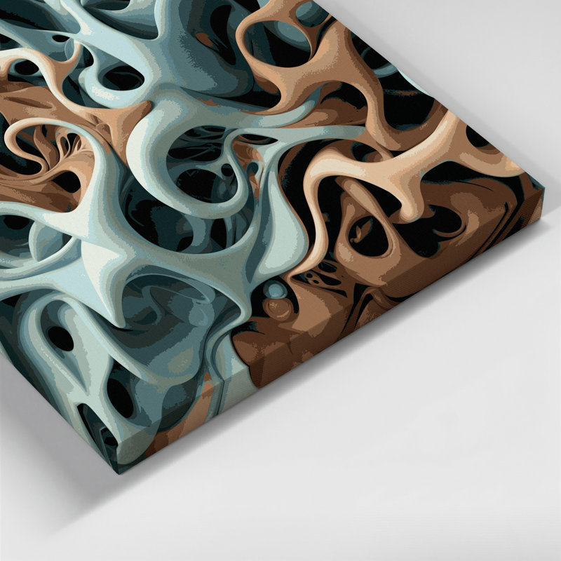 Art mural sur toile Biomorphic Abstraction 22, H 11 po x l 14 po