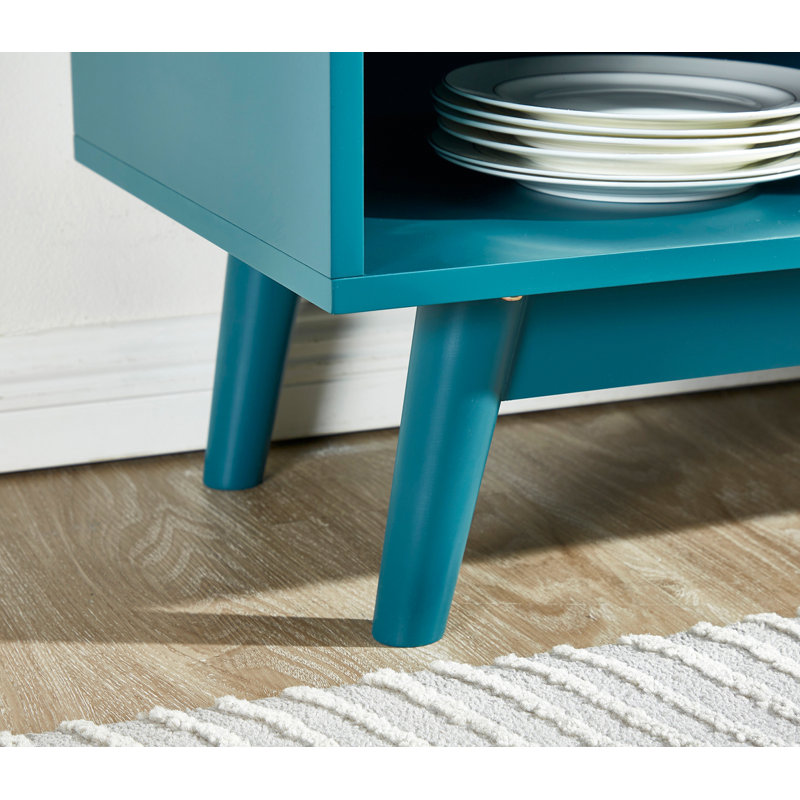 Buffet 36 "avec tablette de rangement pour vin, armoire de rangement avec porte-verre à vin