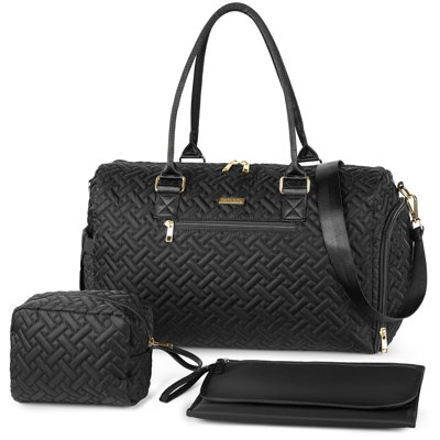  Diaper Bag Tote Baby Travel Bag With Changing Pad And Cosmetic Bag