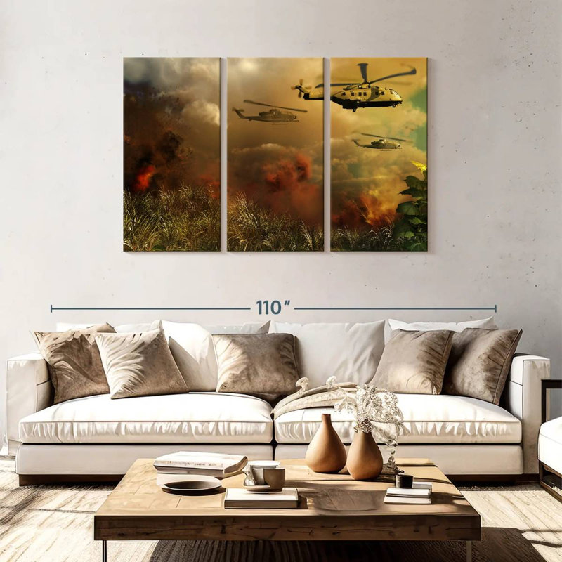 Lelar Helicopter Rescue Fleet, 48" H x 74" W