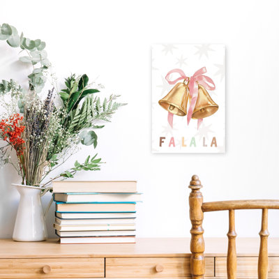 Falala Jingle Bells Abstract Contemporary Winter Landscape Wall Art Print by Mathieu - Wrapped Canvas Print