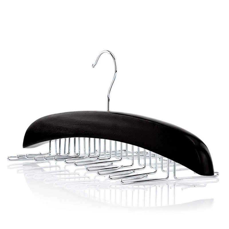 Killingsworth Metal Non-Slip Accessories Hanger for Tie/Belt, Black
