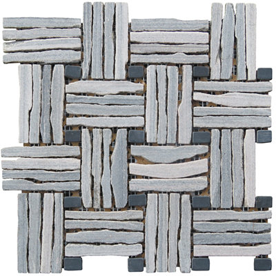 Carreau de mosaïque de fantaisie en quartzite vert 1 "x 4" Landscape Wonder