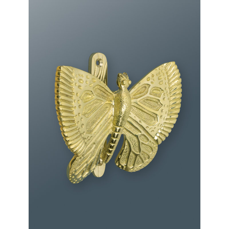 Nickel Butterfly Door Knocker, Brass