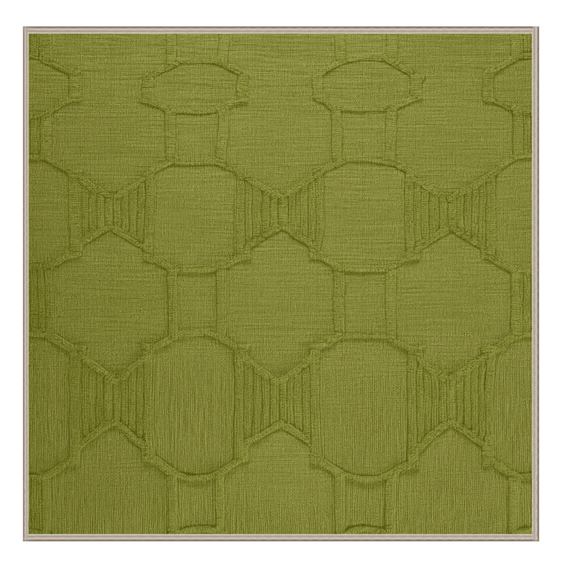 Tapis brun treillis lavable à la machine, Carré 5 pi