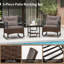 Ensemble de chaise berçante pour patio 3 pièces avec table basse à 2 niveaux et coussins de dossier souples Winston Porter