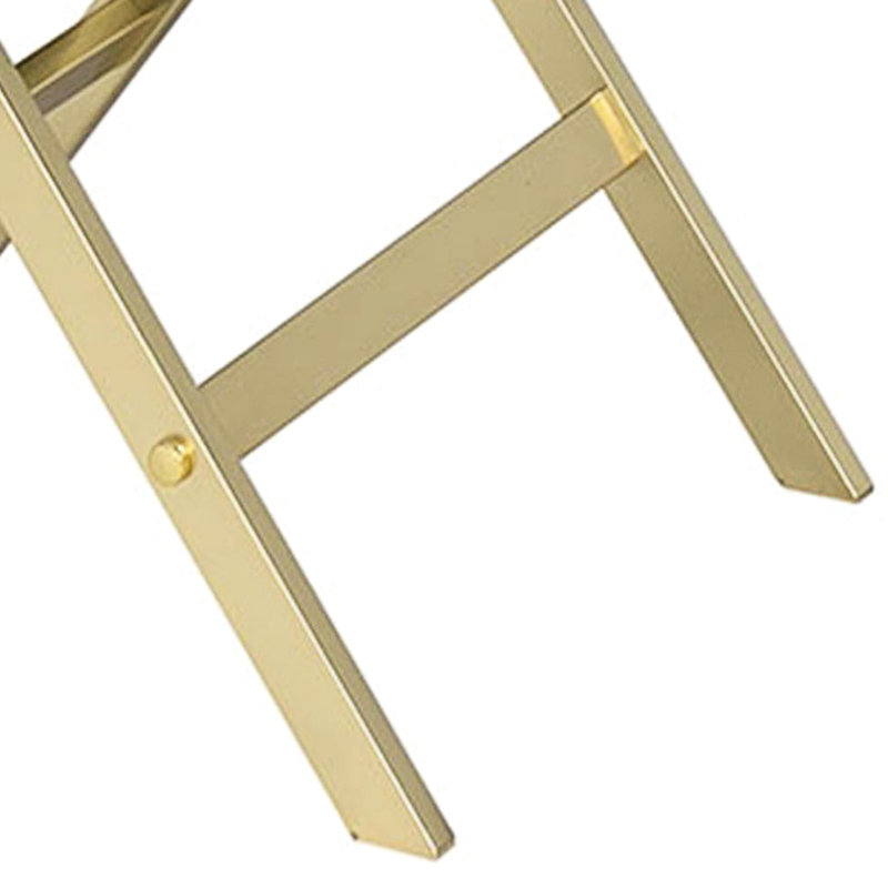 1 Black And Brass Accent Table - Enhancing Living Room Aesthetics Decor, Black