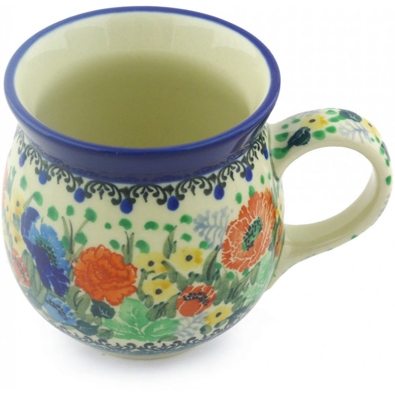 Tasse à bulles en grès poli 16 oz - Jardin sauvage