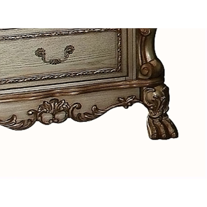 Table de chevet rétro en os, Doré