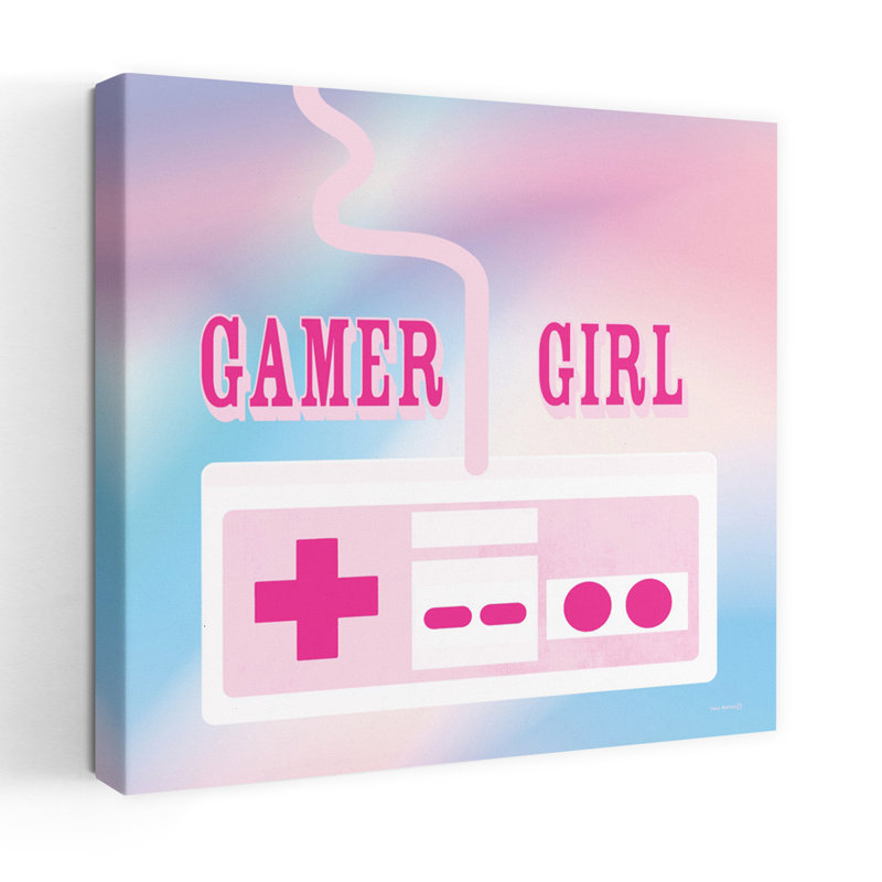 «Gamer Girl», art typographique contemporain, H 18 po x l 18 po