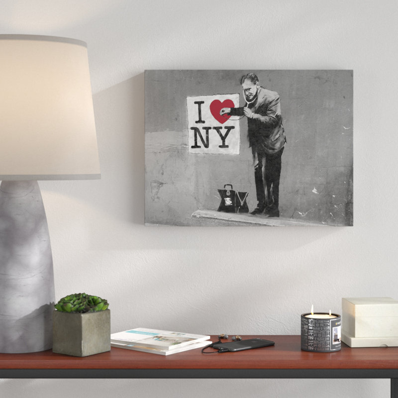 I Love NY Doctor II by Banksy - Wrapped Canvas Painting, 38 cm H x 51 cm W x 3 cm D