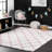 Cuanaic Trellis Shag Performance White/Pink Rug-959839662