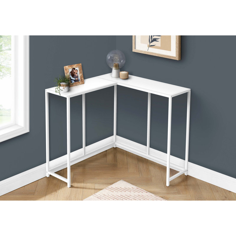 Table d'appoint, console, vestibule, étroit, d'angle, salon, chambre à coucher, stratifié, métal, contemporain, moderne