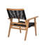 Fauteuil en bois Kirklyn, finition naturelle, intérieur et extérieur, fabrication en bois robuste