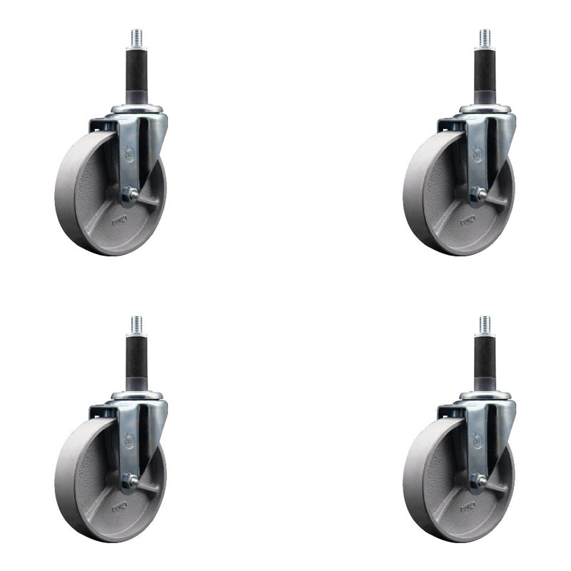 Ensemble de roulettes extensibles semi-pivotantes 1 po SCC