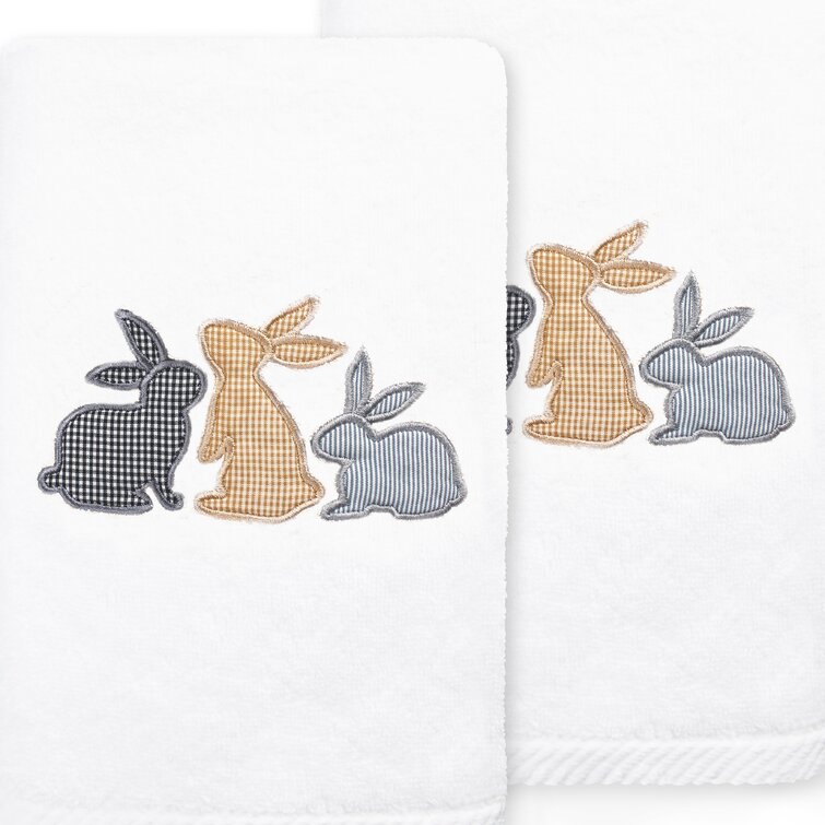 Channon Bunny Row Turkish Cotton Hand Towel