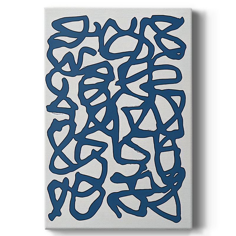 Abstrait, toile tendue avec châssis CLxxxvi - prêt à être accroché, H 48 po x l 32 po