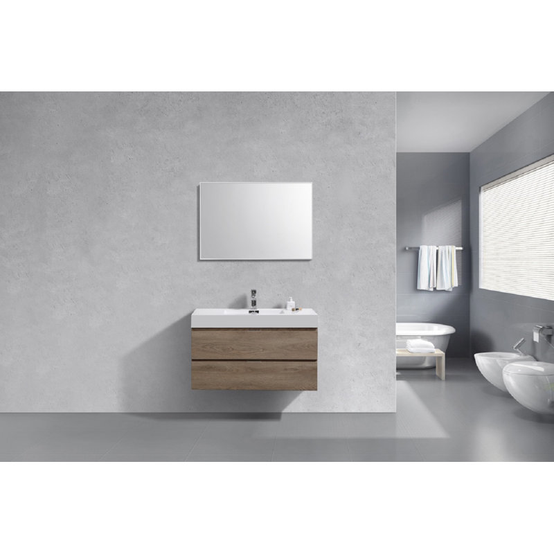 Ensemble de meuble-lavabo mural simple 40 "Parsonage