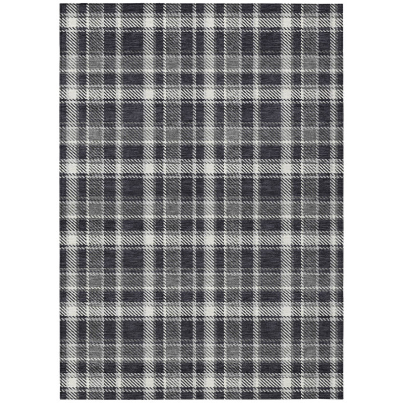 Plaid Indoor / Outdoor Rug, Rectangle 9' x 12'